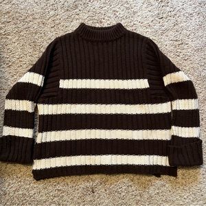 Zara Chunky Knit Striped Sweater